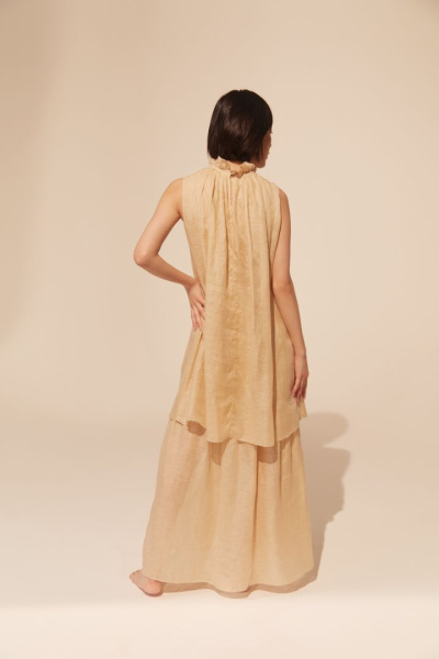 Двухслойное платье изо льна