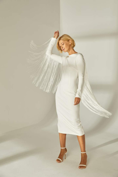Коктейльное платье с бахромой