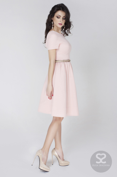 Платье жаккардовое с открытой спиной 