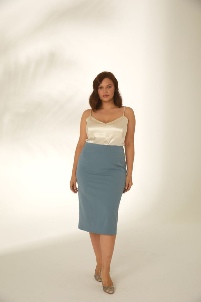 Атласный топ с двойным лифом