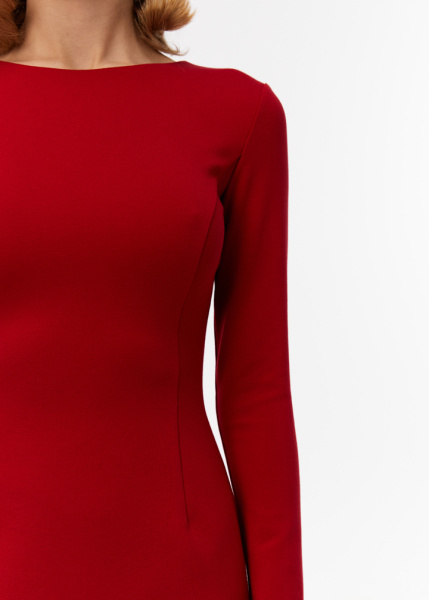 Платье из джерси с открытой спиной