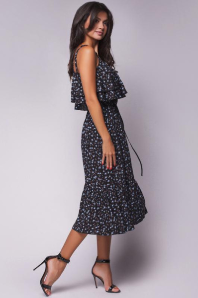 Сарафан с цветочным принтом