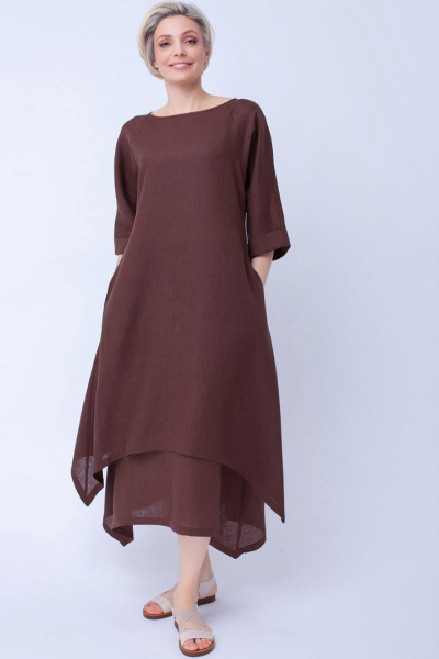 Льняное платье в стиле бохо