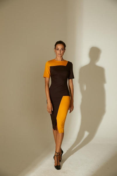 Двуцветное платье