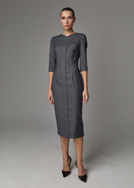 Платье с декоративными прострочками Платье с декоративными прострочками