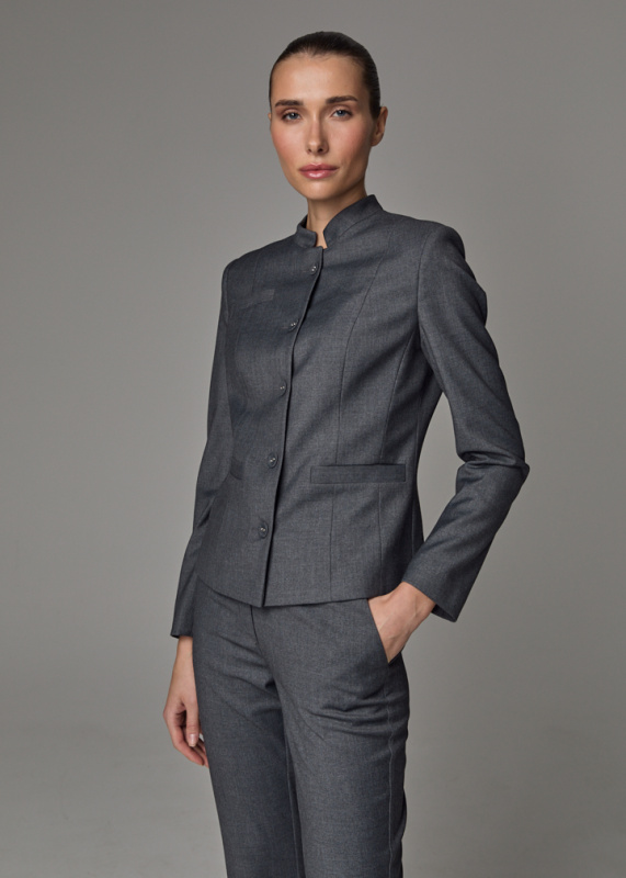 Жакет с воротником-стойка Жакет с воротником-стойка