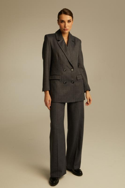 Двубортный жакет из 100% шерсти