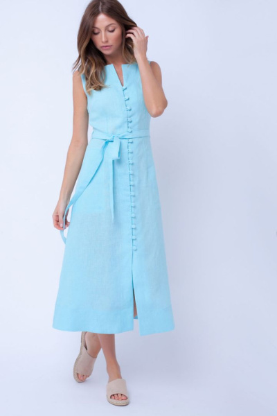 Приталенное платье изо льна