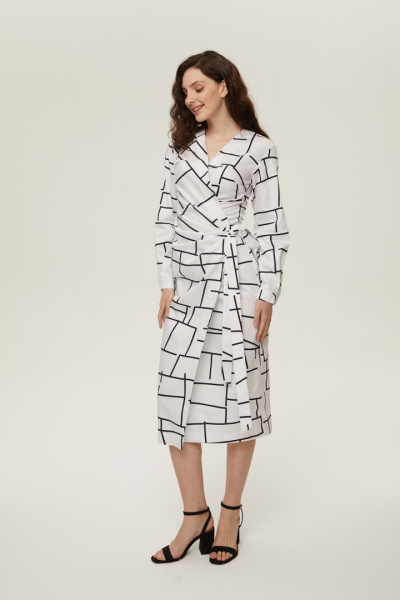 Платье с графичным принтом