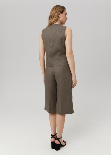 Асимметричный жилет изо льна 