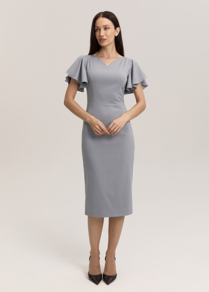 Платье с рукавом-воланом 