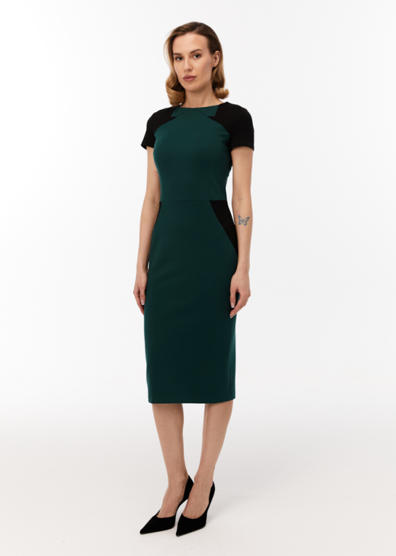 Платье из джерси с цветными акцентами