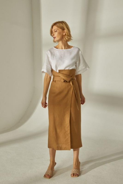 Юбка карандаш изо льна