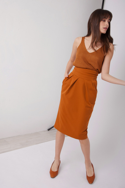 Юбка с высоким поясом