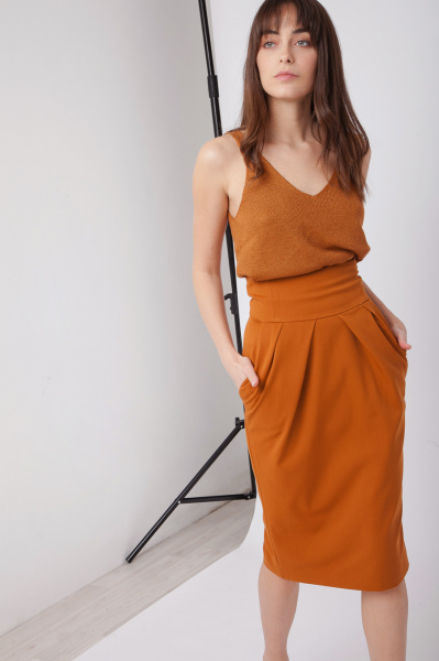 Юбка с высоким поясом