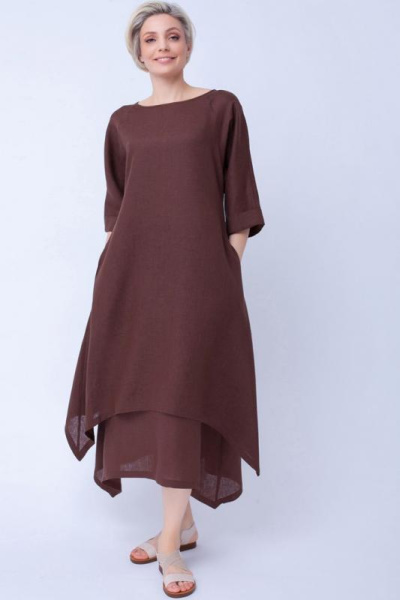 Льняное платье в стиле бохо