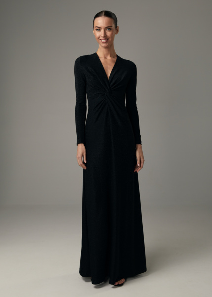 Вечернее платье с перекрутом 