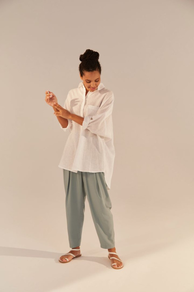 Oversize-рубашка изо льна