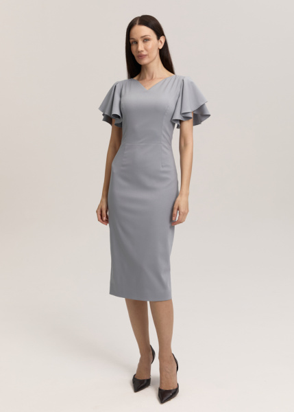 Платье с рукавом-воланом 