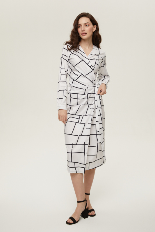 Платье с графичным принтом