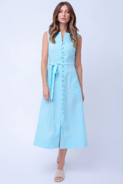 Приталенное платье изо льна