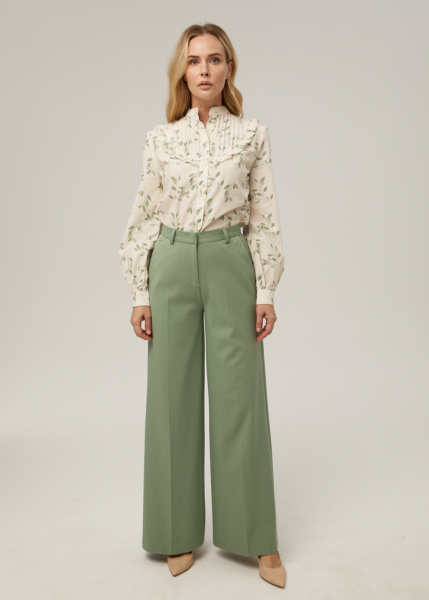 Хлопковая блуза с принтом 