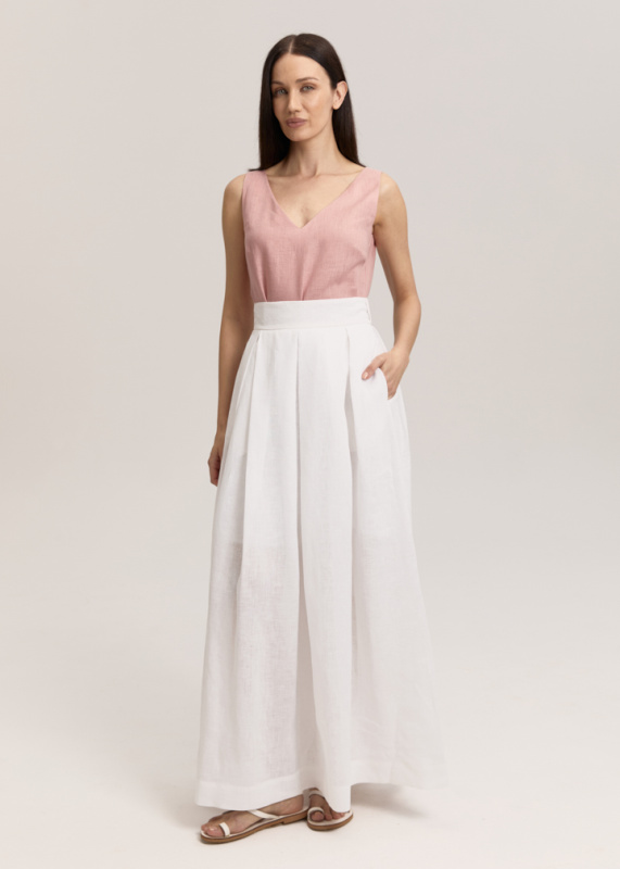 Льняная юбка в пол 