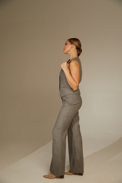 Брюки клеш из 100% шерсти