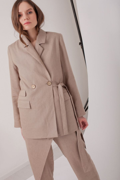 Льняной жакет на запах