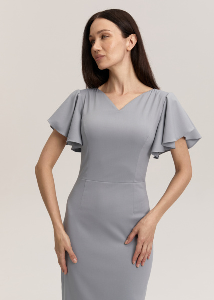 Платье с рукавом-воланом 