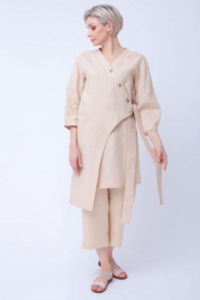 Жакет изо льна на запах