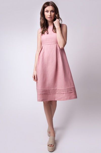 Платье изо льна А-силуэта