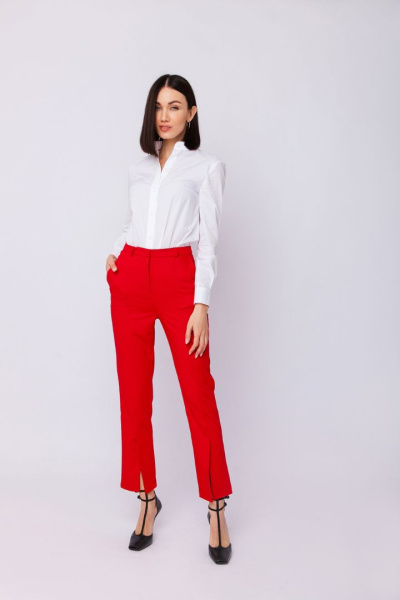 Прямые брюки с защипами