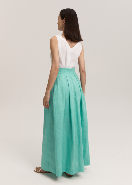 Льняная юбка в пол 