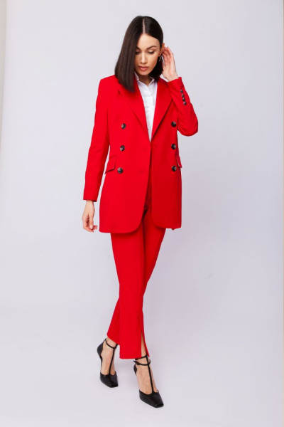 Прямые брюки с защипами