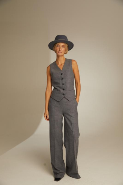 Широкие брюки из 100% шерсти