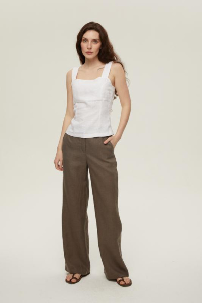 Прямые брюки изо льна