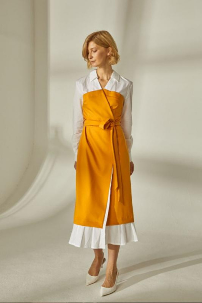 Платье с имитацией рубашки