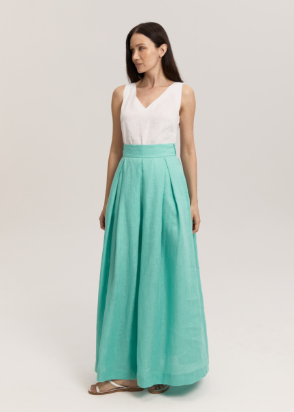 Льняная юбка в пол 