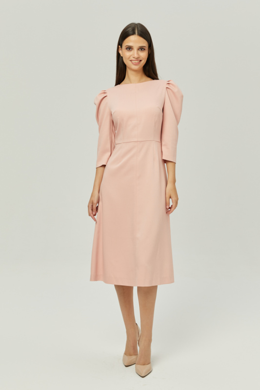 Платье с рукавами буфами