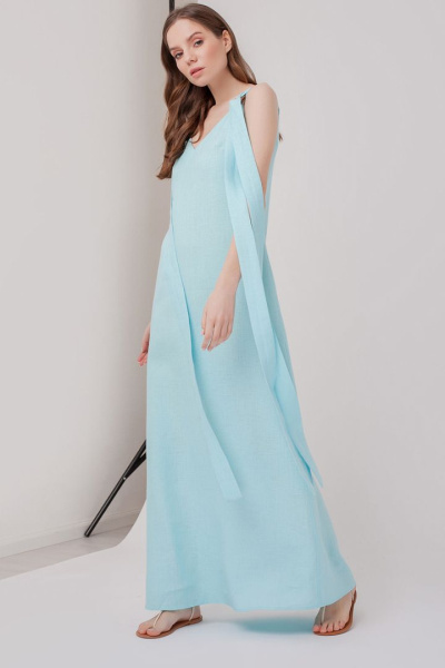 Льняное платье в пол