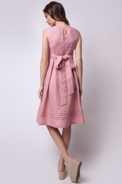 Платье изо льна А-силуэта