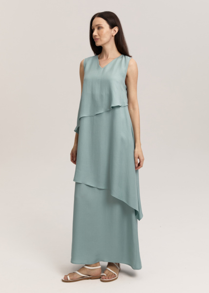 Ярусное платье из лиоцелла 