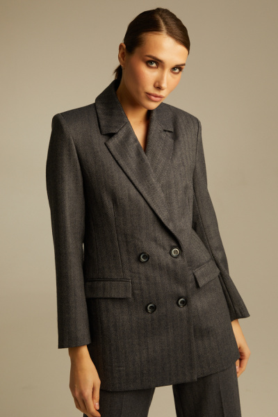 Двубортный жакет из 100% шерсти