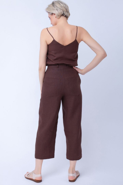 Укороченные брюки изо льна