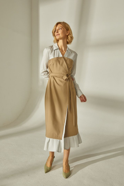 Платье с имитацией рубашки