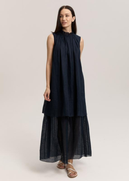 Двухслойное платье изо льна