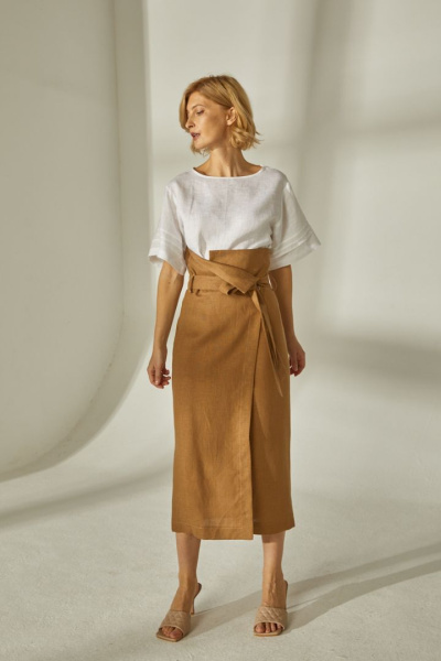 Юбка карандаш изо льна