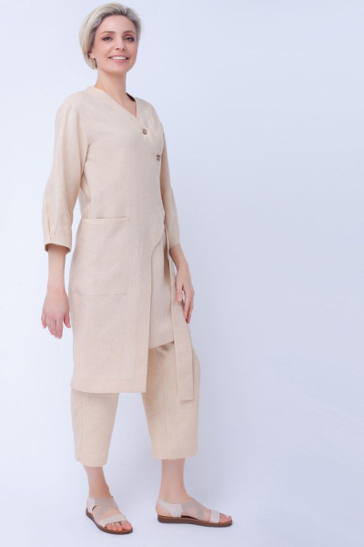 Жакет изо льна на запах