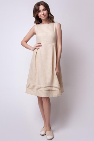 Платье изо льна А-силуэта